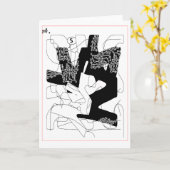 五話（黒、白、赤） カード (黄色い花)