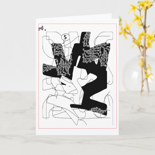 五話（黒、白、赤） カード (黄色い花)