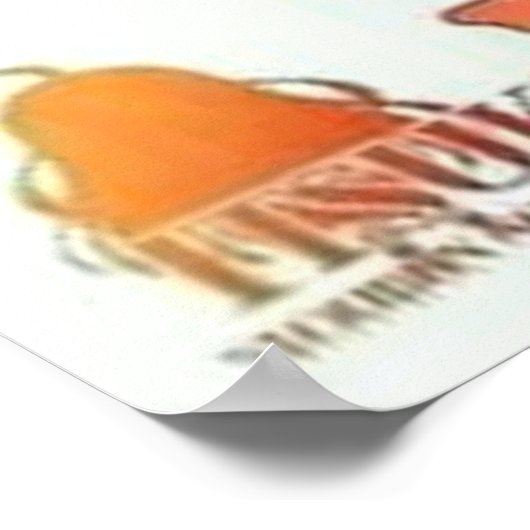 五連子の花柄 ポスター (角)