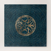 五連座のトリプルムーン女神 ジグソーパズル (横)