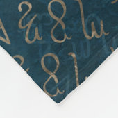 五連座のトリプルムーン女神 フリースブランケット (角)