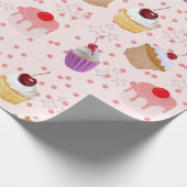 五重のケーキ模様 ラッピングペーパー (角)
