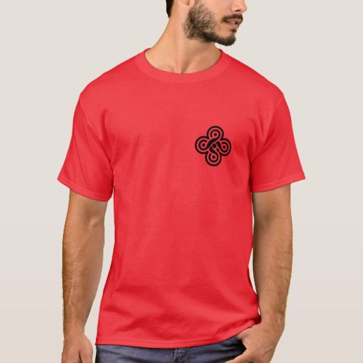 五重結び一匹狼ユーモア ユーモア Tシャツ (正面)