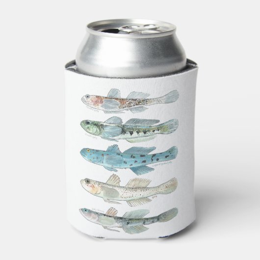 五頭の魚 缶クーラー (缶正面)
