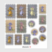 五頭の龍 シール (シート)