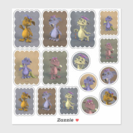 五頭の龍 シール