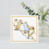 五鳥スクエアフラットカード、マット紙ありがとう サンキューカード (スタンド正面)