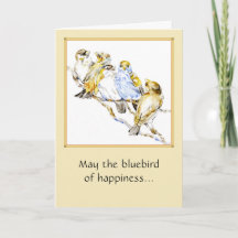 五鳥5x7折り畳みカード水色