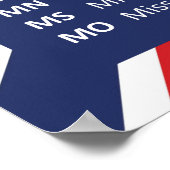 五〇アメリカ合衆国 ポスター (角)