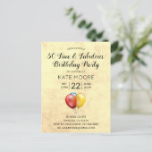 五〇ファブ素晴らしラス誕生日 インビテーションポストカード (スタンド正面)