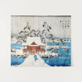 井の頭池浮世弁財天積雪 タペストリー (正面(横))