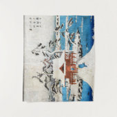 井の頭池浮世弁財天積雪 タペストリー (正面)