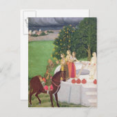 井戸で女性から水を乞う王子 ポストカード (正面/裏面)