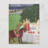 井戸で女性に水を乞う王子 ポストカード (正面)