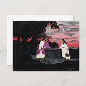 井戸にいた女，有名絵を描な シーズンポストカード (正面/裏面)