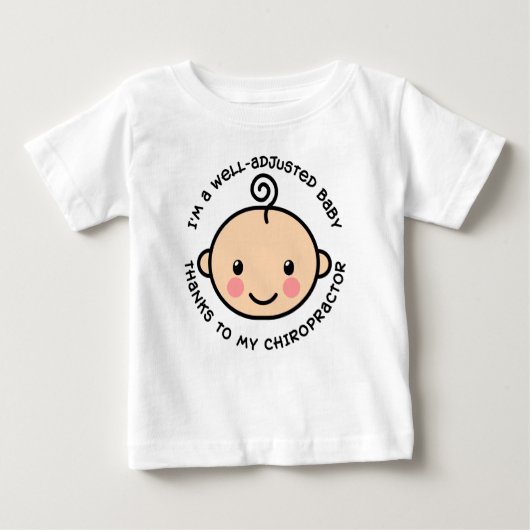 井戸によって調節されるベビーのカイロプラクティックのワイシャツ ベビーTシャツ (正面)