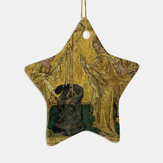 井戸のイエス・キリストそしてサマリア人の女性 セラミックオーナメント (右)