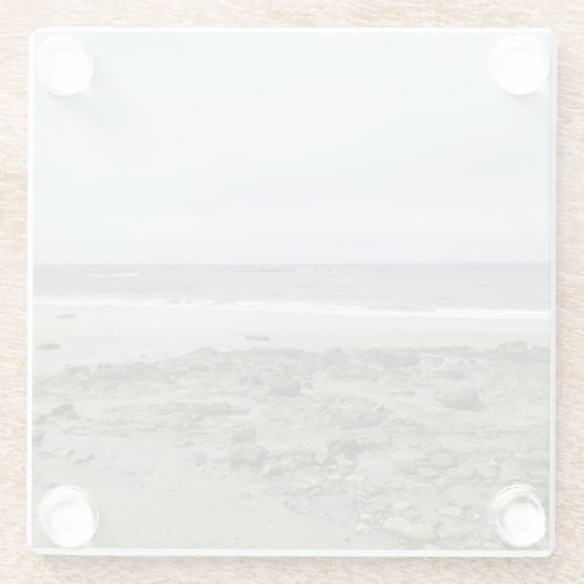 井戸のビーチのメインのコースター ガラスコースター (裏面)