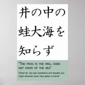 井戸の中の蛙は海を知らぬ ポスター