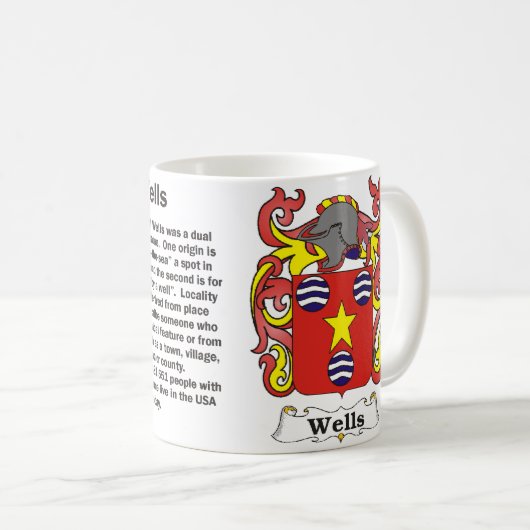 井戸の家紋のマグ コーヒーマグカップ (正面右)