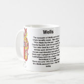 井戸の家紋のマグ コーヒーマグカップ (正面左)