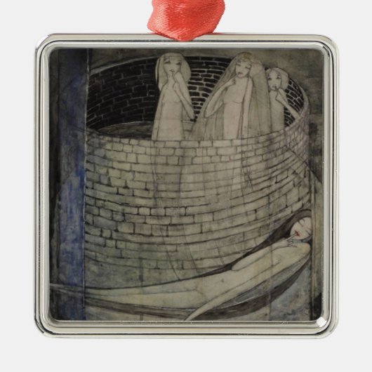 井戸の底に真理がある メタルオーナメント (正面)