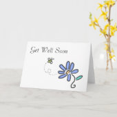 井戸の-のまわりにおよび青い花をすぐに得て下さい カード (黄色い花)