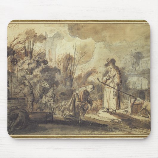 井戸のEliezerそしてレベッカ マウスパッド (正面)