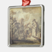 井戸のEliezerそしてレベッカ メタルオーナメント (左)