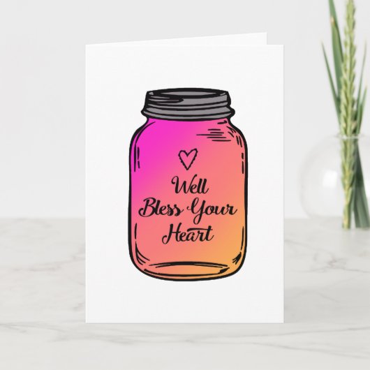 井戸はあなたのハートのメーソンジャーの挨拶状を賛美します カード (正面)