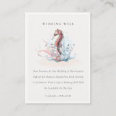 井戸を願う水中の乗馬の結婚サンゴ エンクロージャーカード (正面)