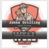 井戸掘り会社車両広告事業 シール (シート)