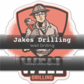 井戸掘り会社車両広告事業 シール (正面)