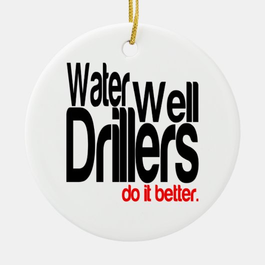 井戸掘り機の方が好い セラミックオーナメント (正面)
