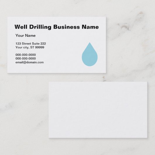 井戸掘削 名刺 (正面/裏面)