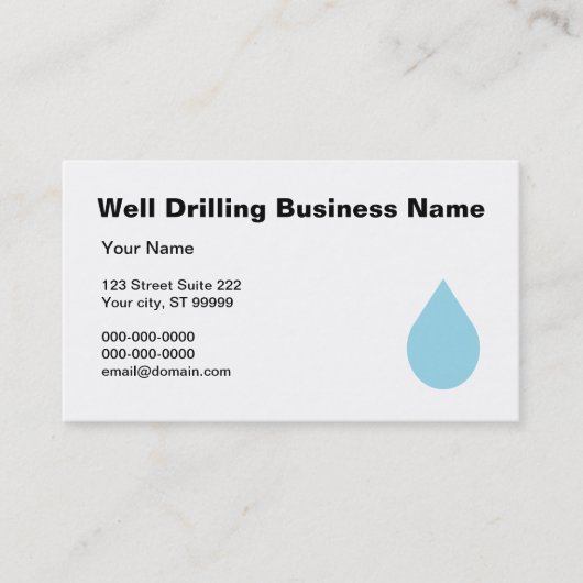 井戸掘削 名刺 (正面)