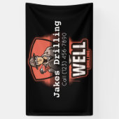 井戸掘広告りビジネスのバナー 横断幕 (縦)