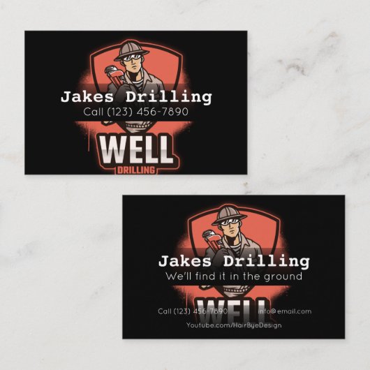 井戸掘広告り会社 名刺 (正面/裏面)