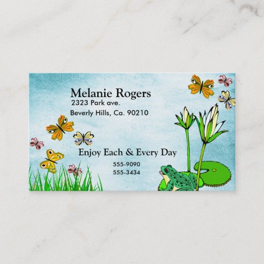 井戸水の池セットを得て下さい 名刺 (正面)