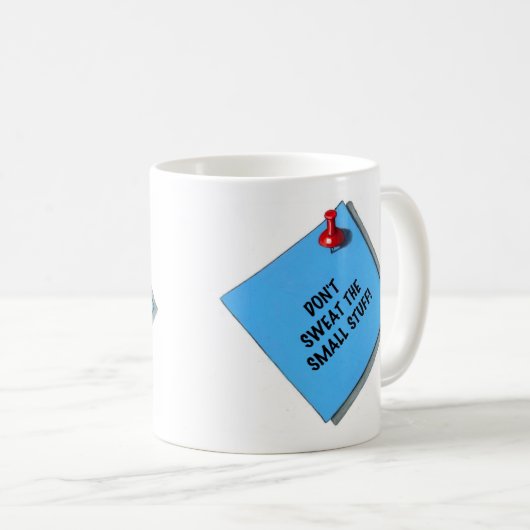 些細なことのメモを発汗させないで下さい コーヒーマグカップ (正面右)