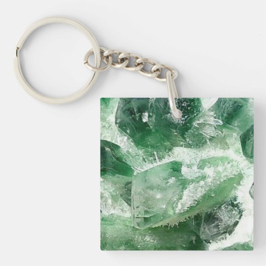 亜塩素酸塩石英結晶 キーホルダー (正面)