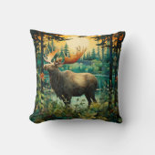 亜寒帯林の中を歩く クッション (正面)