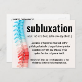 亜脱臼カイロプラクティックの呼び戻し/再活性化 ポストカード