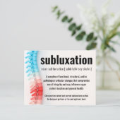 亜脱臼カイロプラクティックの呼び戻し/再活性化 ポストカード (スタンド正面)