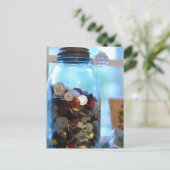 亜鉛の蓋を付けたボール瓶のすべてのボタン ポストカード (スタンド正面)