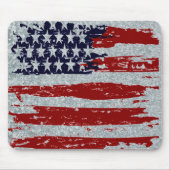 亜鉛メッキされた金属の外観とフラグ マウスパッド (正面)