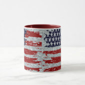 亜鉛メッキ金属のような外観と国旗のマグカップ マグカップ (中央)