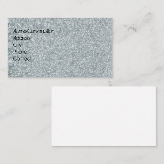 亜鉛メッキ金属ルック名刺 名刺 (正面/裏面)