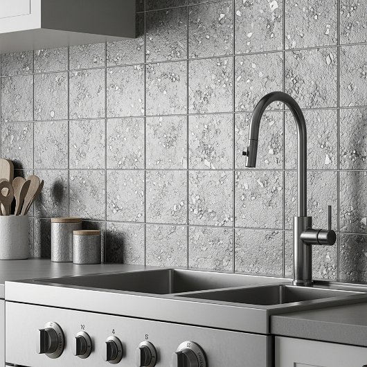 亜鉛メッキ鋼板のような見た目 タイル