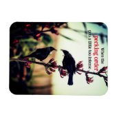 亜麻の上で戦うトゥイ鳥 マグネット (横)